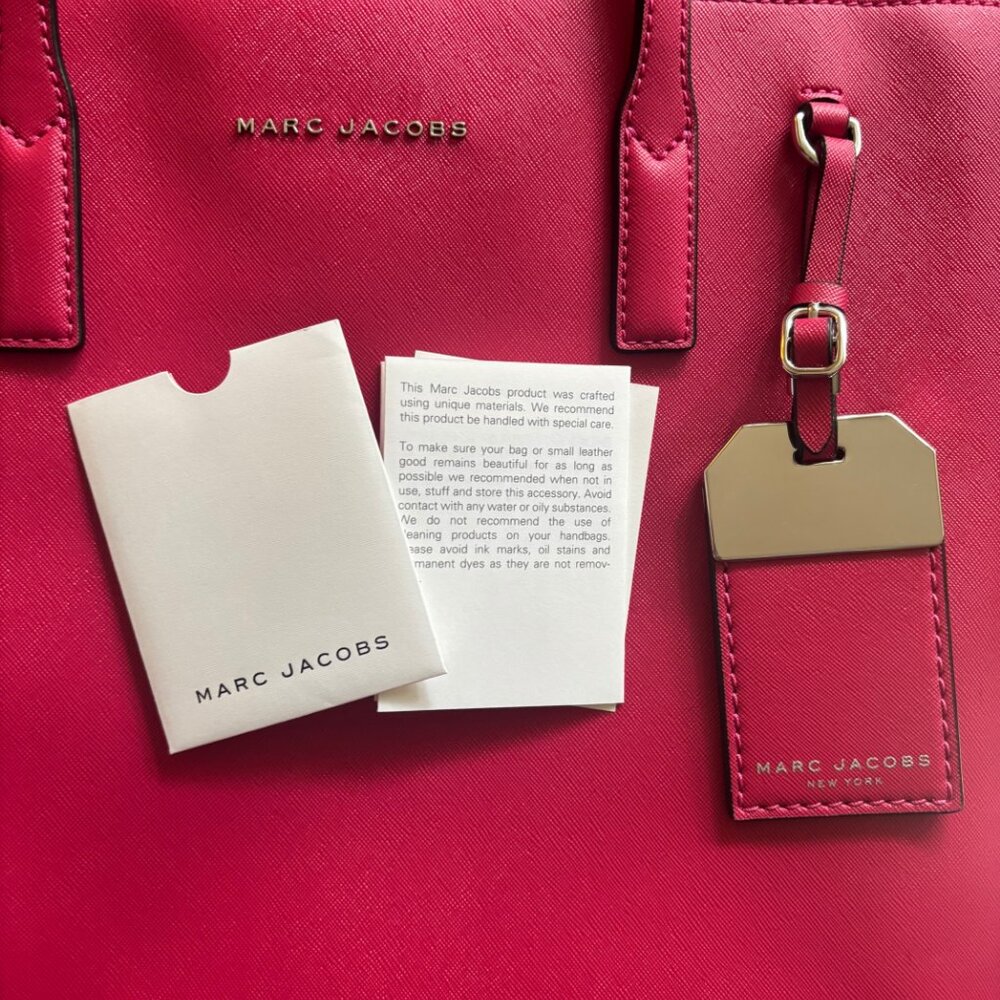 Auth NWOT Marc Jacobs Rare HOT PINK magenta  Sidekick Tote - Picture 5 of 14